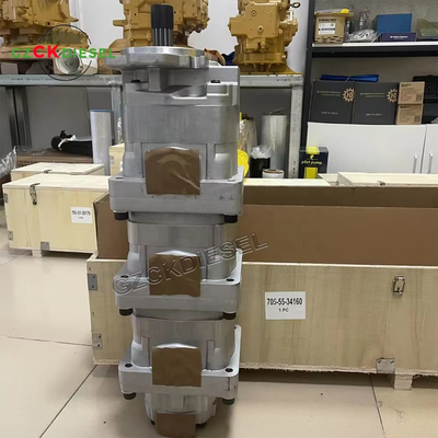 কেনা হাইড্রোলিক গিয়ার পাম্প 705-55-34140 705-55-34160 705-55-34190 কোমাটসু হুইল লোডারদের জন্য WA350-3A-S WA350-3-X অনলাইনে উৎপাদন