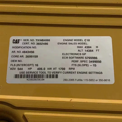 CAT C18 ইন্ডাস্ট্রিয়াল ডিজেল ইঞ্জিন C18 ACERT TXW04866
